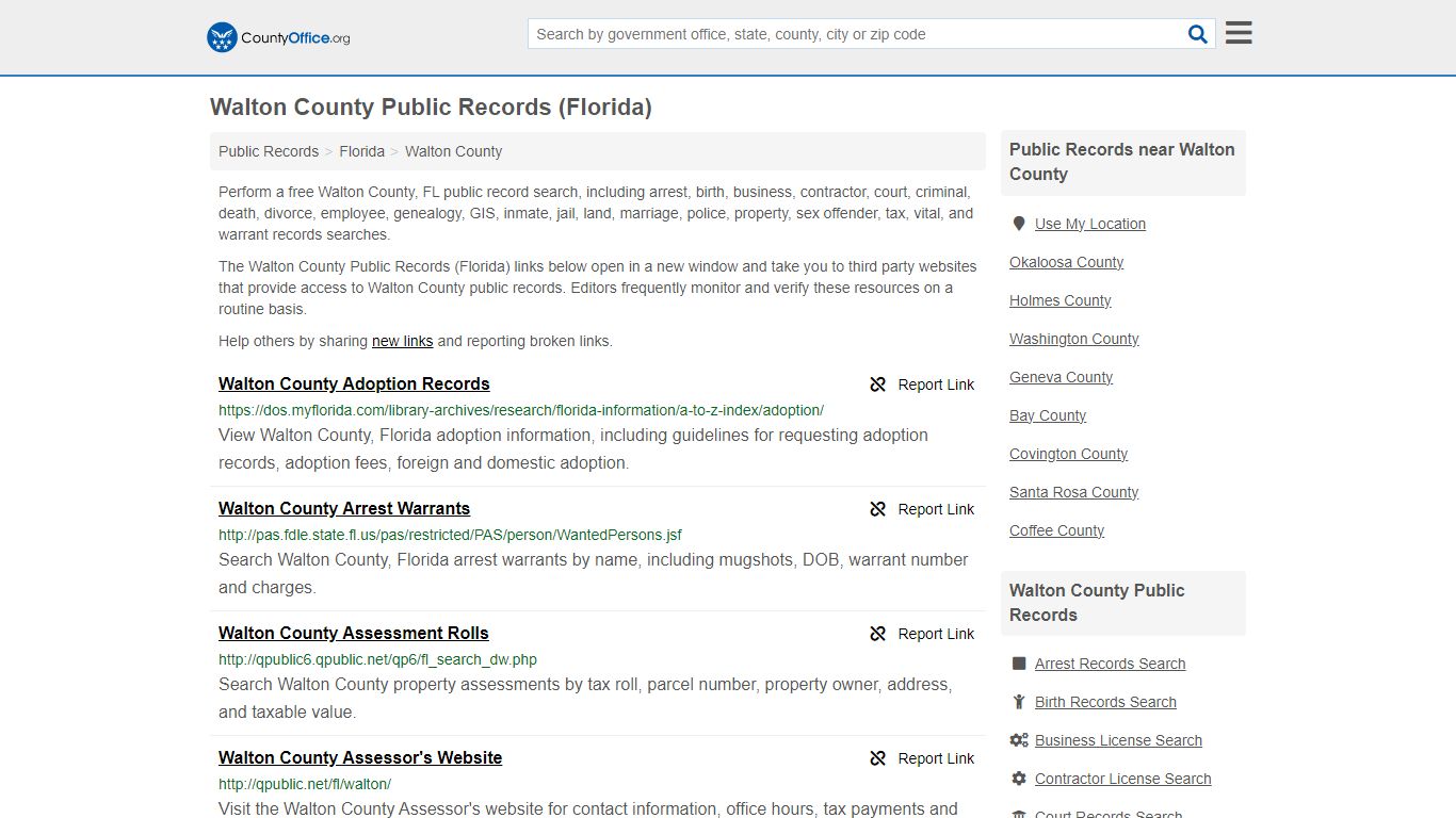 Walton County Public Records (Florida) - County Office